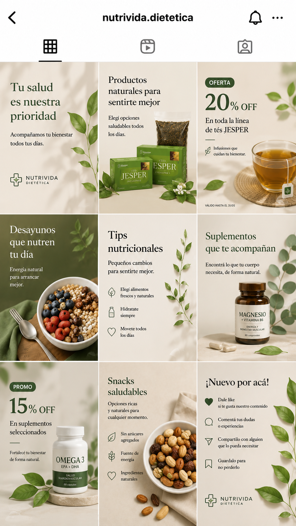 Rediseño de redes para NutriVida Dietética