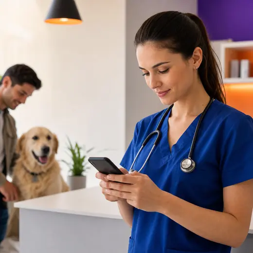 Posteo de Instagram para veterinaria sobre consultas por WhatsApp